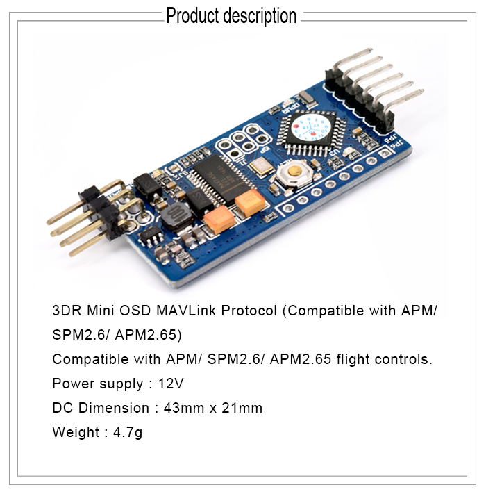 3DR OSD Main Board Mini OSD KNT RC Models Factory